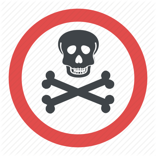 Hazard Symbol, Poison Symbol, Skull And Crossbones, Toxic Symbol
