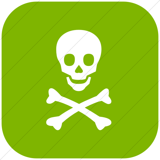 Flat Rounded Square White On Green Classica Warning