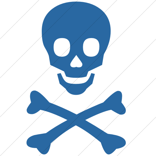 Simple Blue Classica Warning Toxic Icon