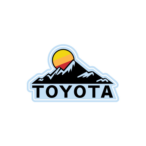 Toyota Classic Style Mountain Sun Decal Stickers Ebay