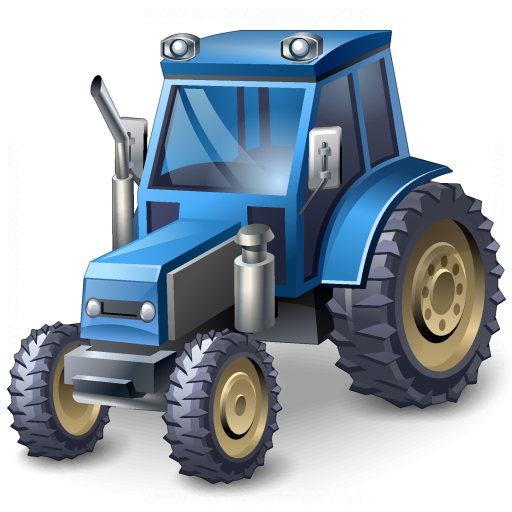 Iconexperience V Collection Tractor Blue Icon