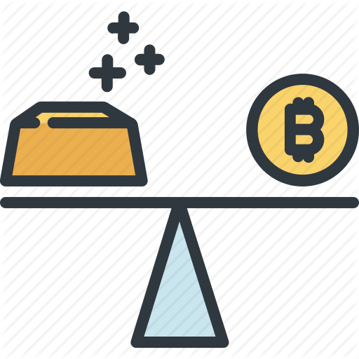 Balance, Bitcoin, Cryptocurrency, Digital, Finance, Scales, Trade Icon