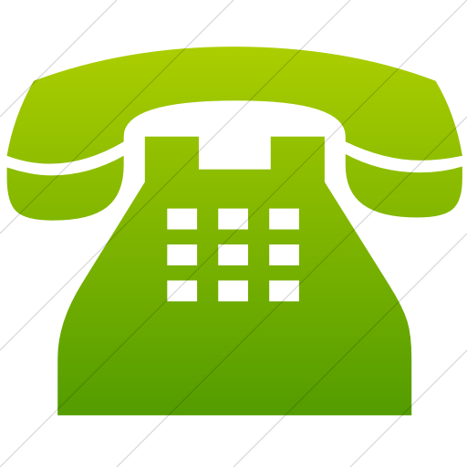 Simple Green Gradient Classica Traditional Telephone Icon