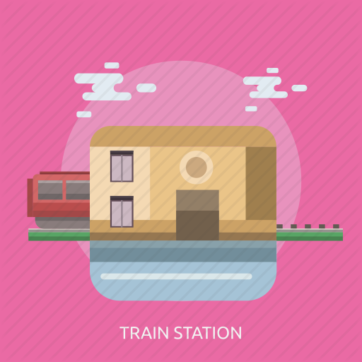Cloud, Train, Train Station Icon
