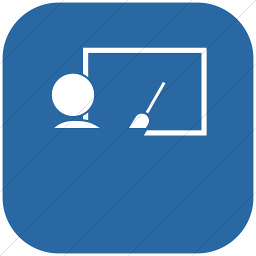 Flat Rounded Square White On Blue Ocha Humanitarians