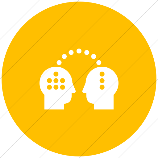 Flat Circle White On Yellow Iconathon Knowledge