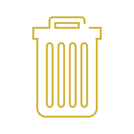 Yellow Line Trash Icon
