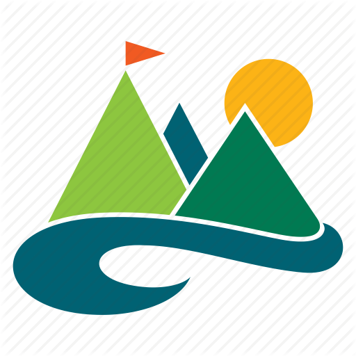 Landscape, Mountain, Nature, Outdoor, River, Tourism, Travel Icon