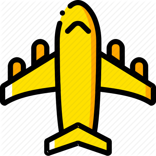 Journey, Plane, Travel, Voyage, Yellow Icon