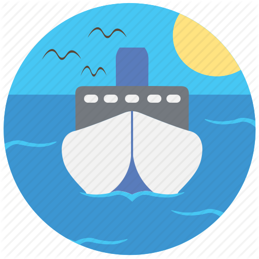 Nature, Sea, Ship, Travel, Traveling Icon