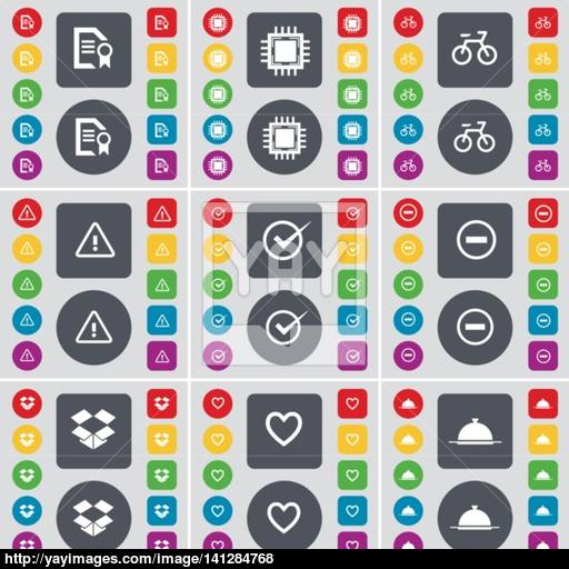 Text File, Processor, Bicycle, Warning, Tick, Minus, Dropbox