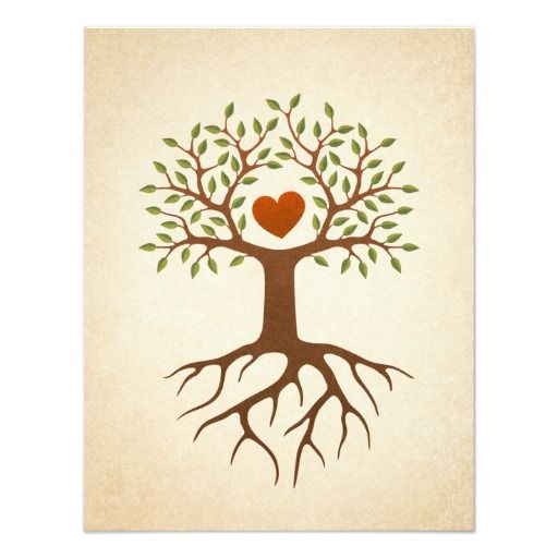 Tree With Heart And Roots Family Reunion Invite My