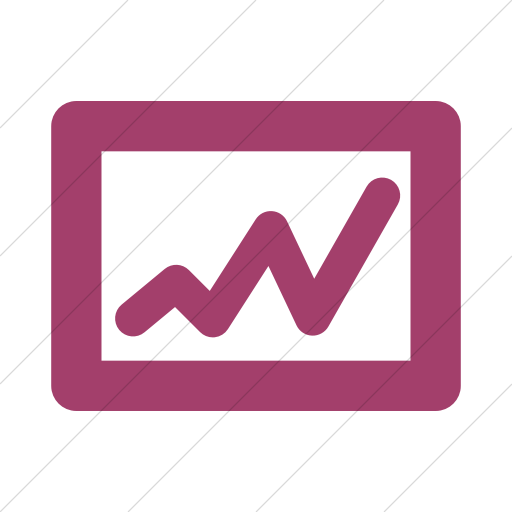 Simple Pink Foundation Graph Trend Icon