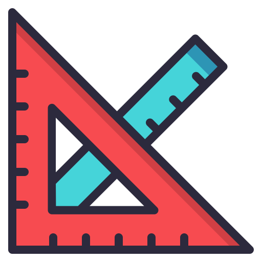 Ruler, School, Stationary, Triangle Icon