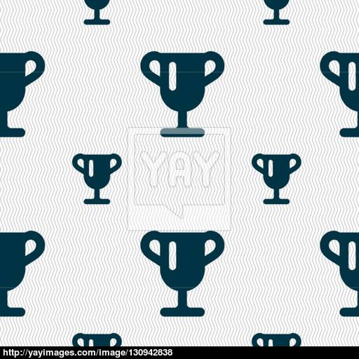 Winner Cup, Awarding Of Winners, Trophy Icon Sign Seamless