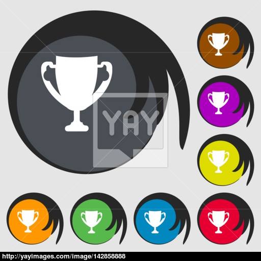 Winner Cup Sign Icon Awarding Of Winners Symbol Trophy Symbols