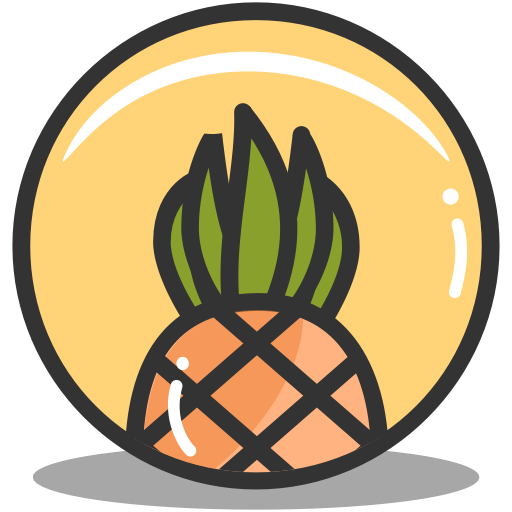 Pineapple, Summer, Vacation, Tropical Icon