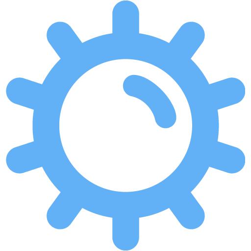 Tropical Blue Sun Icon
