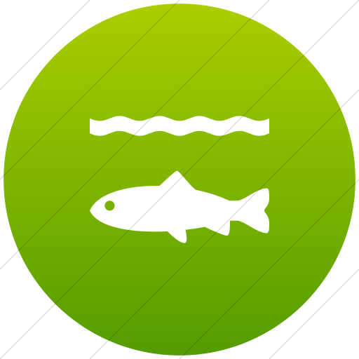 Flat Circle White On Green Gradient Iconathon Steelhead