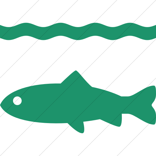 Simple Aqua Iconathon Steelhead Trout Icon