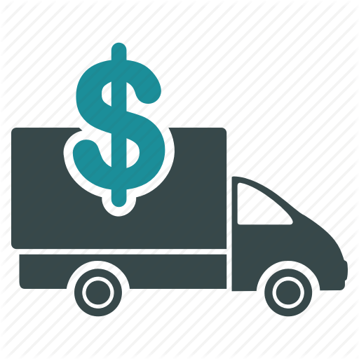 Banking, Costs, Delivery, Price, Transportation, Truck, Van Icon