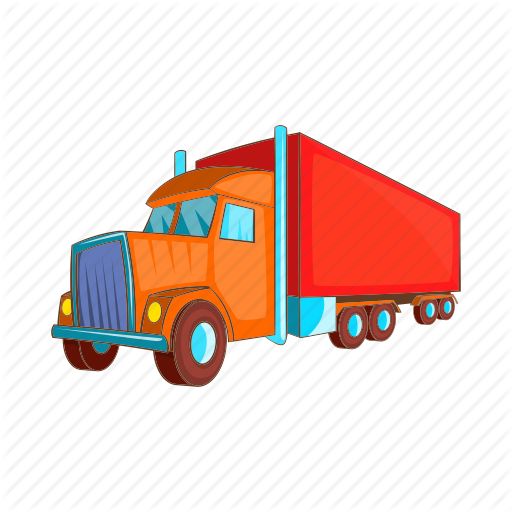 Car, Cargo, Cartoon, Delivery, Service, Transport, Truck Icon