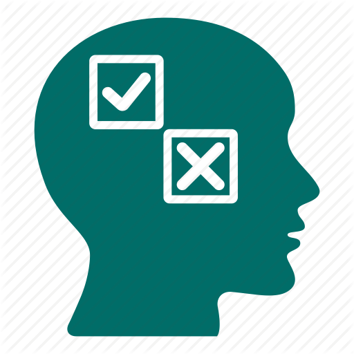 Checked, Creative, Cross, False, Head, Tick, True Icon