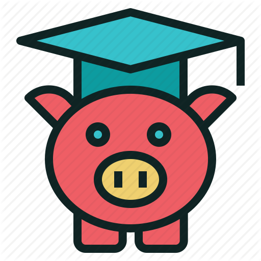 Fee, Graduation, Hat, Pig, Tuition Icon