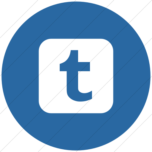 Flat Circle White On Blue Social Media Tumblr Icon