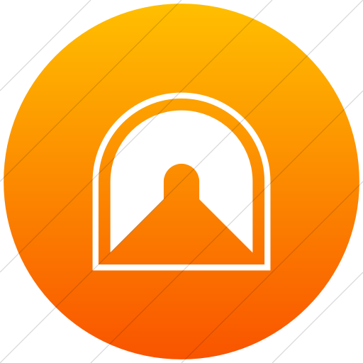 Flat Circle White On Orange Gradient Ocha Humanitarians