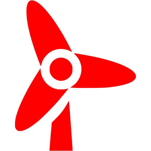 Red Wind Turbine Icon