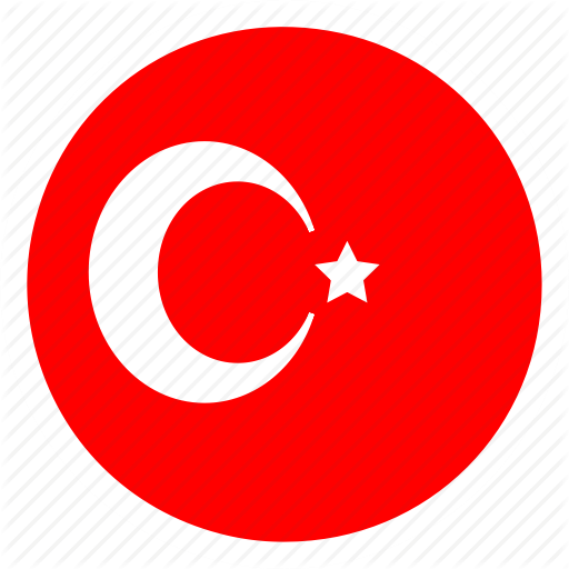 Color, Country, Europe, Flag, Nation, Round, Turkey Icon
