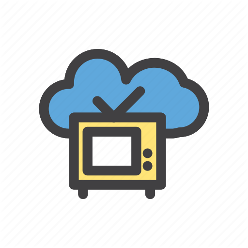 Cloud, Network, Server, Tv Icon