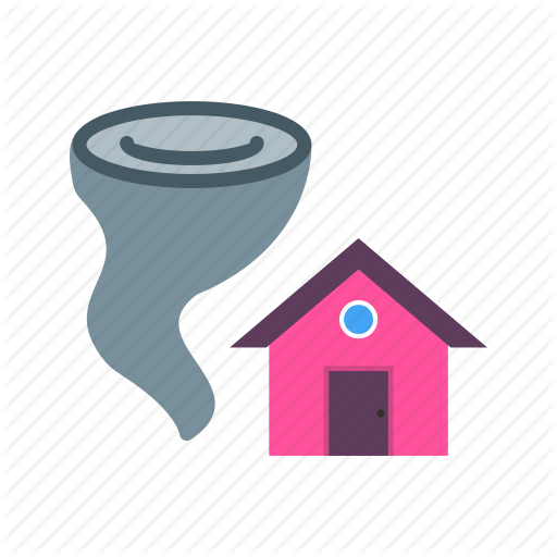 Disaster, House, Storm, Tornado, Twister, Wall, Wind Icon