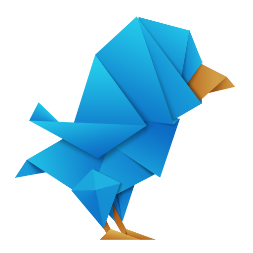 Origami Twitter Bird Icon