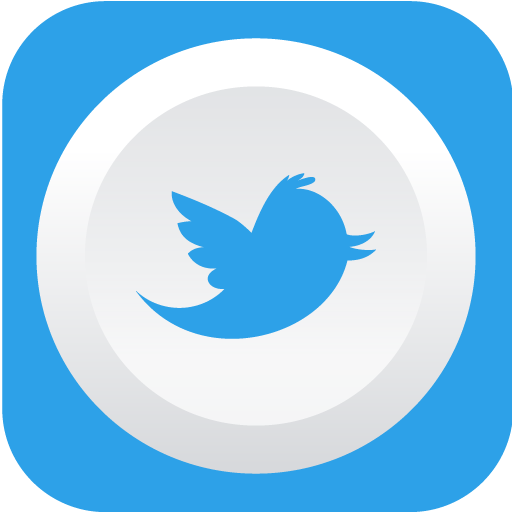 Twitter Icon Rounded Flat Social Iconset Graphicloads