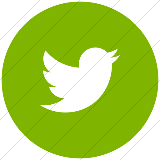 Flat Circle White On Green Raphael Twitter Bird Icon