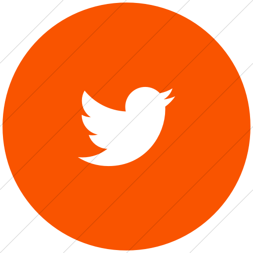 Flat Circle White On Orange Foundation Social Twitter