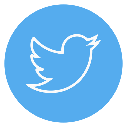 Twitter, Outline, Social Media, Circle Icon