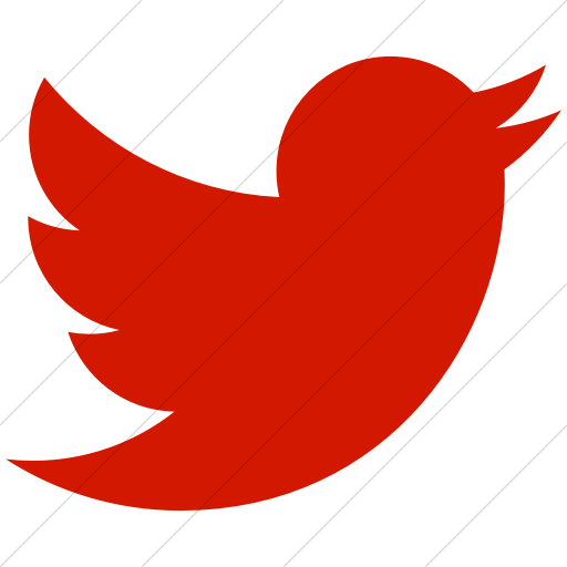 Simple Red Social Media Twitter Icon