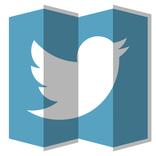 Twitter Icon Folded Social Media Iconset Designbolts