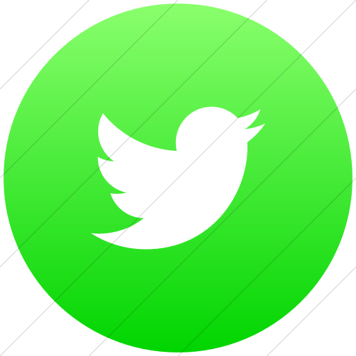 Flat Circle White On Ios Neon Green Gradient Social