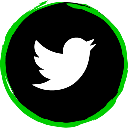 Twitter Free Green Social Media Art Brush Style Icon Designed