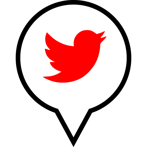 Twitter Free Red Black Filled Social Media Pn Designed