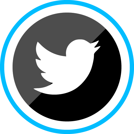 Twitter Free Sleak Blue Round Social Media Icon