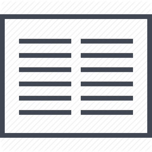 Columns, Text, Two, Wireframe, Word Icon