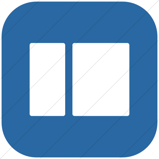 Flat Rounded Square White On Blue Layouts Rounded Short