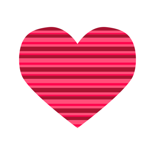 Pink Stripes Heart Sticker