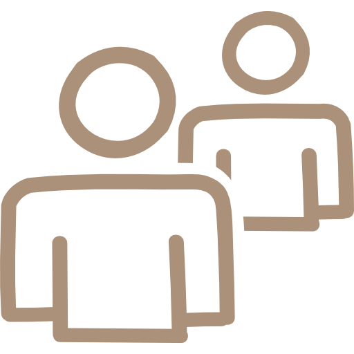 Users Couple Hand Drawn Outlines