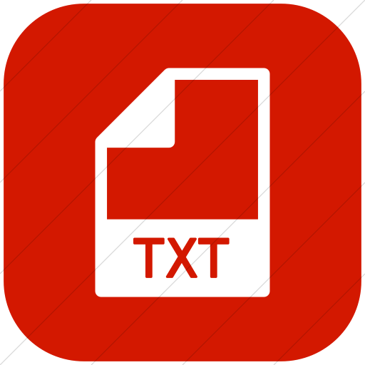 Flat Rounded Square White On Red Mime Types Document